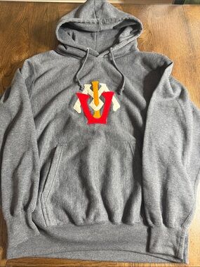 Vintage  Mens Gray M VMI Hoodie Sport Pro Weave Virginia Military Institute